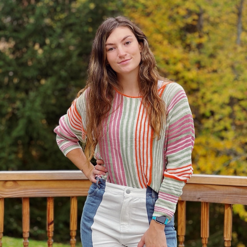 Fall Striped Sweater - Picture 2 of 5
